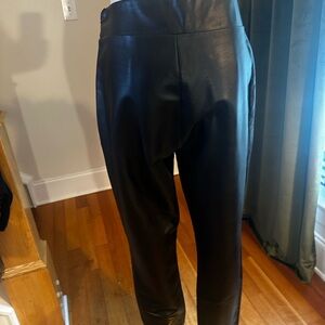 Women's Black Leather Pants